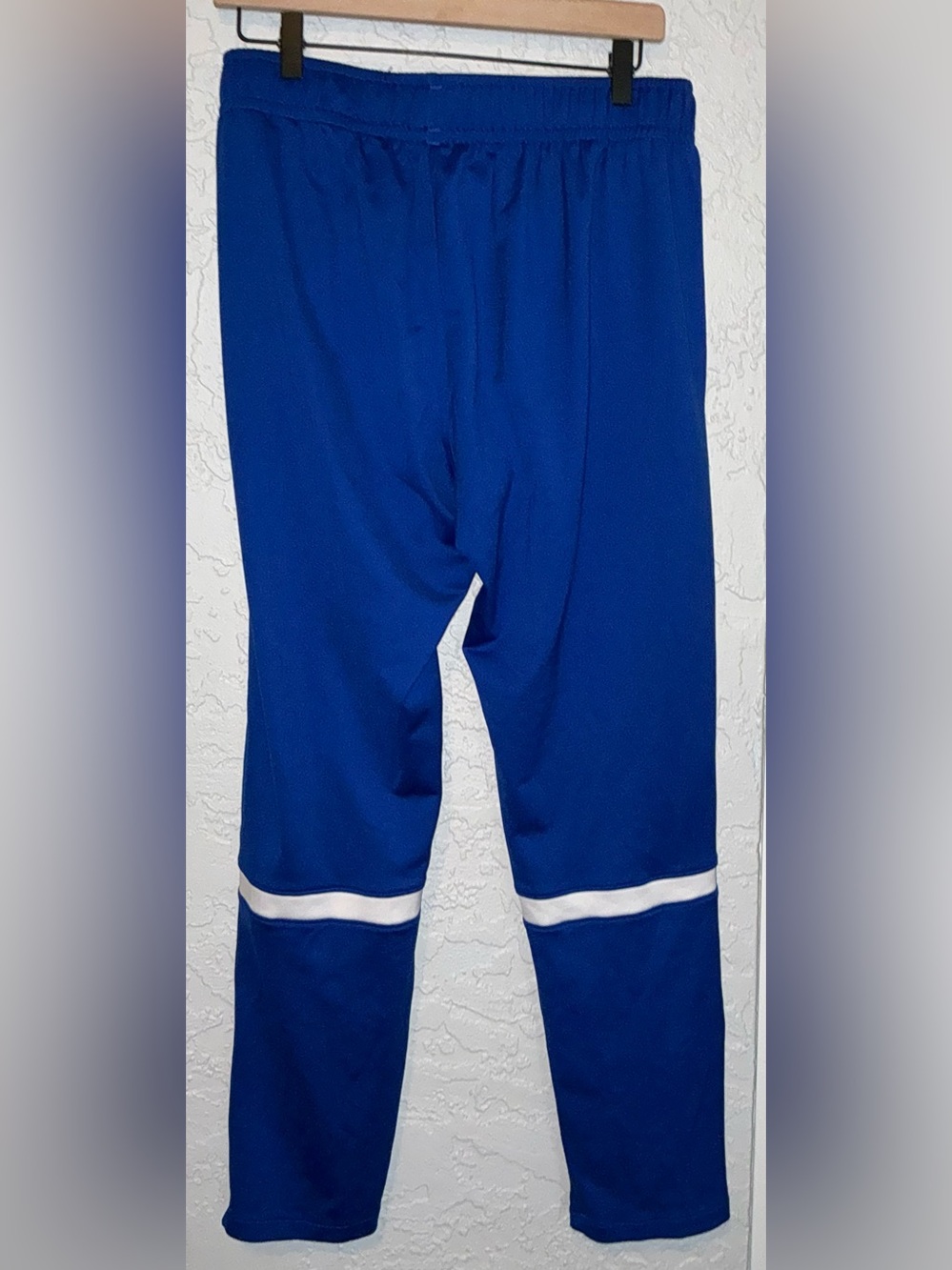 Under Armour Royal Blue & White Warm Up Pants with Zipper on Ankles - Picture 4 of 8